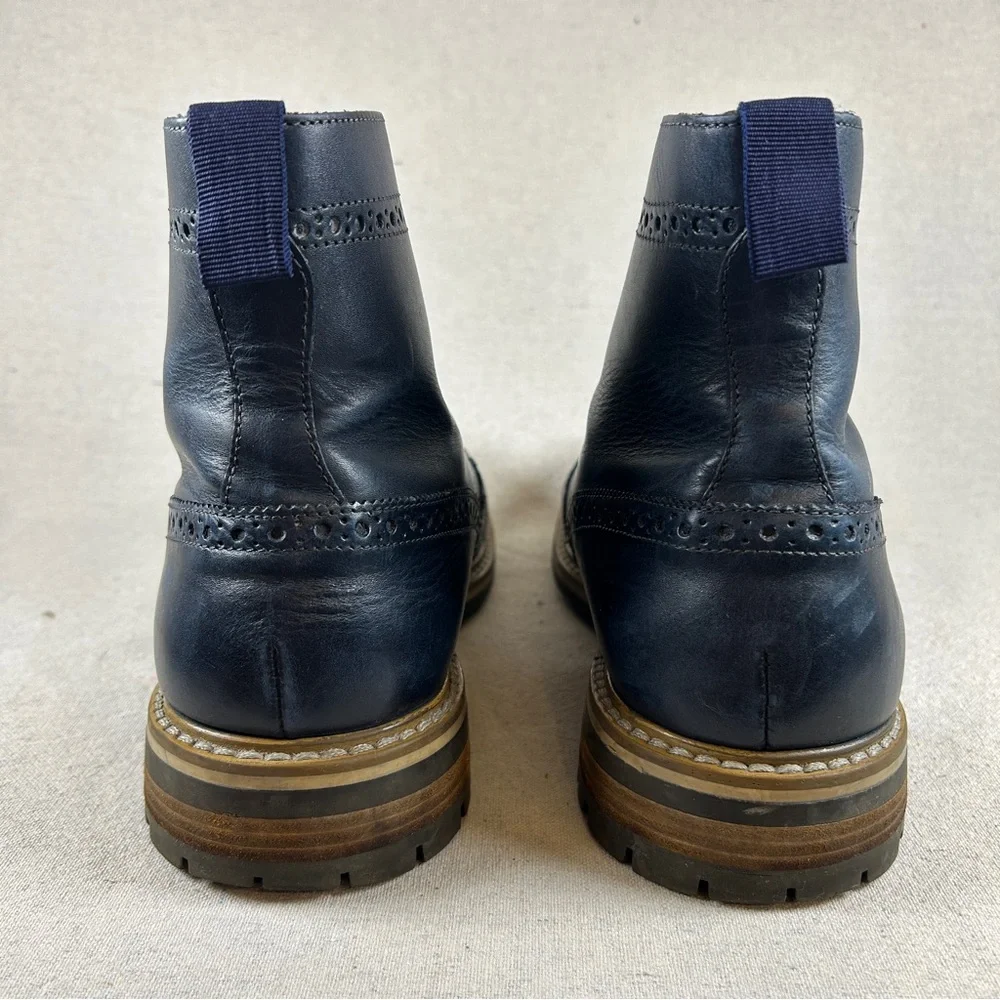 Aldo Mr. B Gentleman's Boutique Men’s 12 (46) Navy Blue 'Blake' Oxford Boots